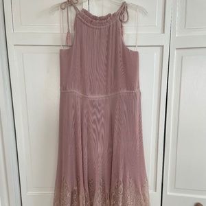 Pink pleated dress